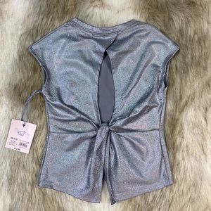 Size XS (4/5) More than Magic Open Back Glitter Top, New with Tags
